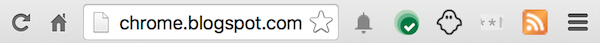 Chrome address bar and toolbar with some extensions alongside the address bar