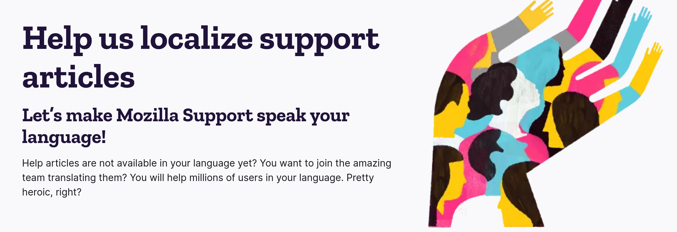 Screenshot of the Mozilla Contribution Localization page